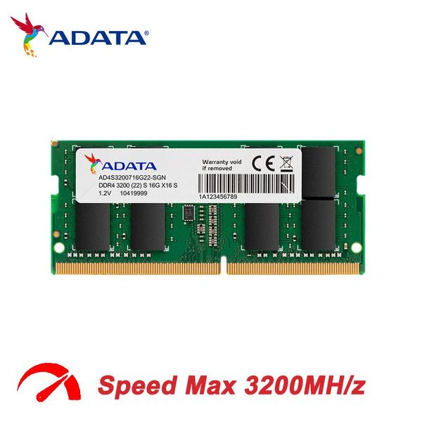 Rams Adata Ram Memory So DIMM 260pin DDR4 4 Go 8 Go 16 Go 32 Go 3200MHz pour la mémoire de l'ordinateur portable Mémoire d'ordinateur portable Mémoire d'ordinateur portable haute performance