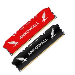 Rams Ankowall DDR4 DDR3 Kit 4GB 8GB 16G RAM 1600MHz 2400MHz 2666MHz Memoria de escritorio con disipador de calor 240PIN/260 PIN Nuevo compatible