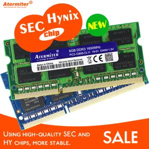 Rams Atermiter 2 Go 4 Go 8 Go 2G 4G 8G PC3L PC3 DDR3 1066MHz 1333Hz 1600MHz 8500 10600 12800 Mémoire d'ordinateur portable Ram Hynix Sec Chip