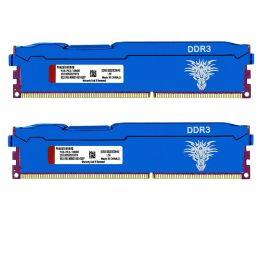 Rams Blue DDR3 RAM 4GB 1333MHz 1600 MHz Mémoire de bureau PC310600 PC312800