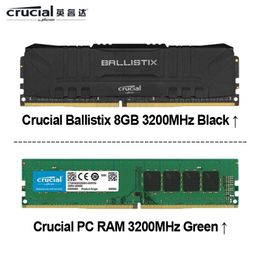 Rams Crucial Ballistix 3200MHz DDR4 8 Go CL16 1.35 V Mémoire de bureau noir PC crucial RAM DDR4 8 Go 16 Go 3200MHz CL22 1,2 V Mémoire de bureau