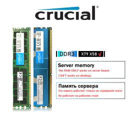 RAMS Cruciale DDR3 8GB 16GB 32GB Server Memory Reg ECC 1333 1600 1866MHz PC3 RAM -ondersteuning X79 LGA 2011 Motherboard RDIMM/RLDIMM