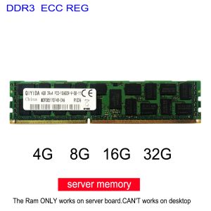 RAMS DDR3 4 Go 8 Go 16 Go 32 Go Mémoire de serveur Reg ECC 1600 1333 1866MHz PC3 RAM 16 Go 8 Go 4 Go 32 Go