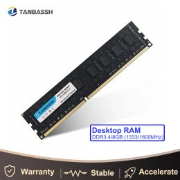 RAMS DDR3 4 Go 8 Go RAM 1333MHz 1600 MHz Mémoire de bureau 240pin 1,5 V DIMM de long DIMM Dual Dual canaux (2x canaux doubles)