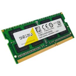 RAMS DDR3L 2GB 4GB 8 Go Mémoire d'ordinateur portable 1600 1333 1066 MHz PC3 12800 10600 8500 204 PINS 1.35 V 1RX8 Memoria sodimm RAM DDR3
