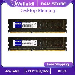 RAMS DDR4 4 Go 8 Go 16 Go RAM RAM PC42133MHz 2400MHz 2666MHz Memoria RAM DIMM BRESTOP BLACK Board 288PIN 1.2V Accessoires d'ordinateur