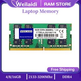 RAMS DDR4 8 Go 16 Go Mémoire 2666MHz 3200MHz Z PC4 21300 25600 Mémoire Mémoire d'ordinateur portable RAM 1,2 V 260pin SODIMM IntelSpecific Memory