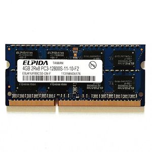 RAMS ELPIDA DDR3 RAMS 4GB 1600 1.5 V SODIMM 204PIN 4GB 2RX8 PC312800S110F2 DDR3 Mémoire d'ordinateur portable 4 Go
