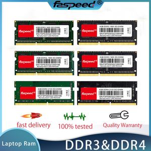 RAMS FASPEED DDR3 DDR3L DDR4 RAM 4GB 8GB 16GB 1333 1600 2400 2666 3200 MHz LAPTOP COMPUTER GEHEUGEN MODUL SODIMM RAM 1.5V/1.35V 204PIN