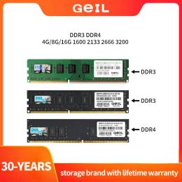RAMS GEIL DDR3 4G 8G 1600 MHz Geheugen RAM DDR4 2133 2400 2666 3000 3200MH