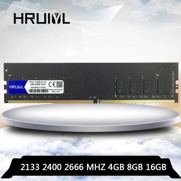 Rams Hruiyl PC RAM RAM DDR4 4 Go 8 Go 16 Go 4G 8G 16G Mémoire DDR 4 PC4 2133 2400 2666 MHz Mémoria de carte mère de bureau 288pin