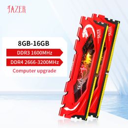 Rams Jazer Desktop RAM DDR4 8 Go 16 Go 2666MHz 3200 MHz Mémoire d'ordinateur avec dissipateur de chaleur