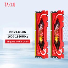 Rams Jazer Factory Sales RAM 4 Go 8 Go 1600 MHz 1866 MHz DDR3 Mémoire de bureau Mémoire PC3 Mémoires avec dissipateur de chaleur