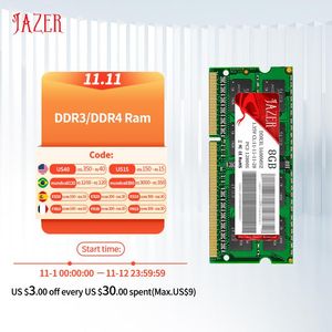 Rams Jazer Memoria Ram DDR4 4 Go 8 Go 16 Go RAM DDR3 1600 MHz Mémoire de sodimm d'ordinateur portable avec 2666 MHz Nouveaux Rams DIMM