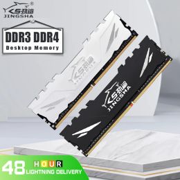 Rams Jingsha DDR3 DDR4 4GB 8GB 16GB 1866 1600 2400 2666MHz Desktopgeheugen met koellichaam DDR 3 RAM PC DIMM voor alle moederborden