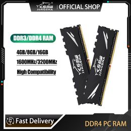 Rams Jingsha DDR3 DDR4 4 Go 8 Go 16 Go 1866 1600 2400 2666 3200MHz Mémoire de bureau avec dissipateur thermique DDR 3 RAM PC DIMM pour toutes les cartes mères