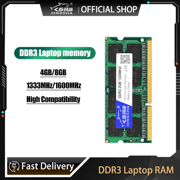 Rams Jingsha Ddr3 Memoria de cuaderno 4GB 8GB 1333 1600 1.35V 1.5V La memoria del cuaderno es adecuada para las placas para minería