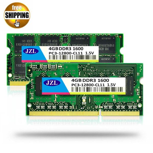 Rams JZL DDR3 1600MHz PC312800 / PC3 12800 DDR 3 1600 MHz 4GB 204 PIN 1.5V CL11 Módulo de memoria Sodimm SDRAM para laptop / portátil