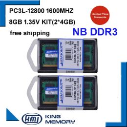 RAMS KEMBONA ARRIENT ordinateur portable RAMS SODIMM DDR3 8 Go (kit de 2pcs DDR3 4GB) PC3L12800 1.35 V Low Power 204PIN RAM MEMORY