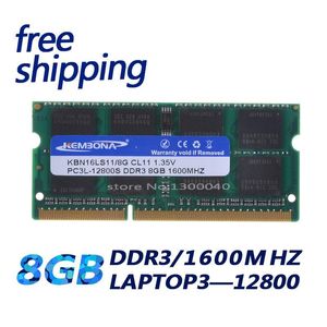 Rams Kembona Beste prijs verkopen 1.35V DDR3L 1600 MHz DDR3 PC3L12800S 8GB SODIMM geheugenmodule Ram Memoria voor laptop / notebook