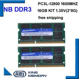 RAMS KEMBONA EXPÉRITION GRATUIT MEILLEUR PRIX SODIMM ordinateur RAM DDR3 16 Go (kit de 2pcs DDR3 8 Go) 1,35 V PC3L12800 204 Mémoire de RAMPin RAM