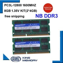 RAMS KEMBONA NOUVEAU MEMORIA MEMORIA RAM DDR3 8 Go Kit (2 * 4 Go) 12800S PC3L 1,35 V Low Power 1600 MHz 204pin SODIMM GARANTIE À VIE