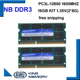 RAMS KEMBONA HAUTE QUALITÉ ET SPEED SODIMM ordinateur RAM DDR3L 16 Go (kit de 2pcs DDR3 8GB) PC3L12800 204PIN RAM MEMORY 1,35 V