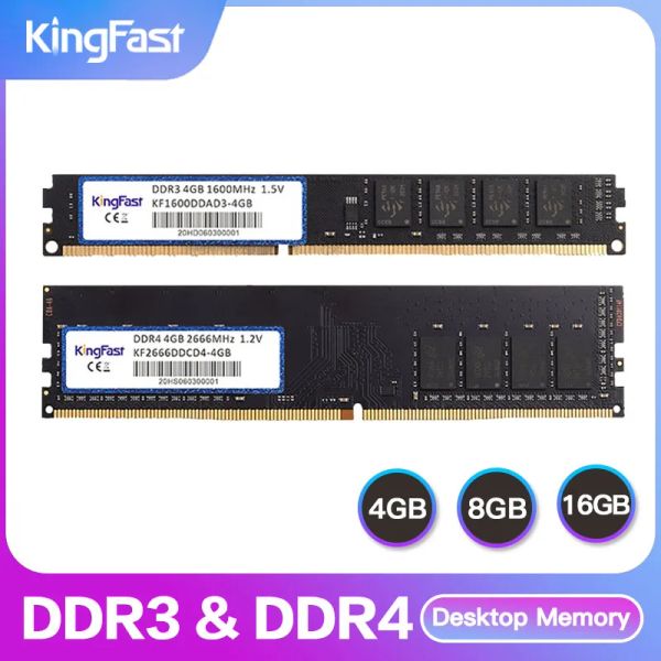 Rams Kingfast DDR3 DDR4 4 Go 8 Go 16 Go de mémoire RAM 1600 2400 2666 3200 MHz 288pin 1,2 V DIMM de bureau RAM pour AMD Inter Motorard
