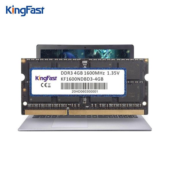 Rams Kingfast Ram DDR3 DDR3L 4GB 8GB 1600MHz 204PIN 1.35V Módulo Sodimm 1600 MHz Memoria de cuaderno para la computadora portátil