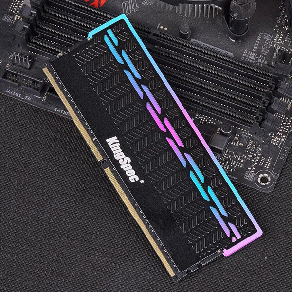 Rams Kingspec DDR4 RAM MEMORY DDR4 8 Go RAM 16 Go 3200MHz 2666MHz Mémoire de bureau 3600 Memoria DDR4 avec RVB pour le bureau PC