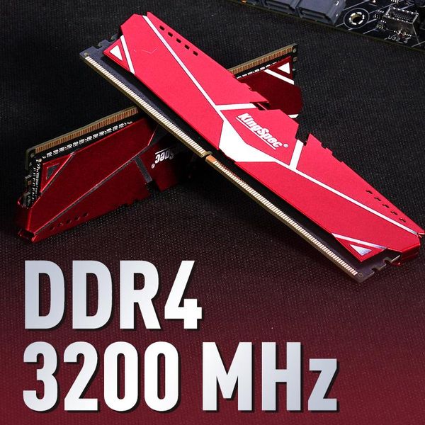 Mémoire RAM KingSpec RAM DDR4 8GB 16GB UDIMM 3200mhz 2666mhz Modules de mémoire dissipateur thermique pour carte mère Intel XMP2.0 AMD PCRAMs