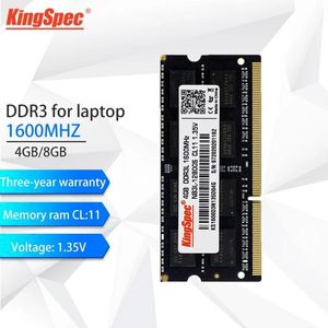 Rams Kingspec Ram Laptop DDR3 Meometry Ram 8GB DDR3 Memoria Ram para laptop 1600MHz Ram DDR3 4GB 8GB para accesorios de computadora de cuaderno