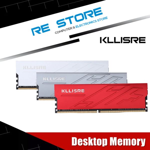 Rams Kllisre DDR3 DDR4 4 Go 8 Go 16 Go 1866 1600 2400 2666 3200 Mémoire de bureau avec dissipateur de chaleur DDR 3 RAM PC DIMM pour toutes les cartes mères