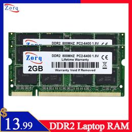 RAMS ordinateur portable DDR2 2GB RAM SODIMM MEMORY PC25300 6400 800 667MHz 200pin 1.8V Notebook DDR2 Mémoire d'ordinateur portable RAM 2 Go DDR2