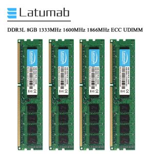 RAMS Latumab Memoria RAM DDR3L 8GB 16GB 32 GB 1333 1600 1866 MHz Workstation Memory 240PIN ECC UDIMM PC3L12800E 1.35V ongebufferde ram
