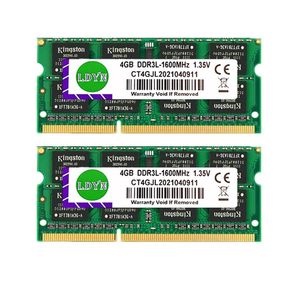 RAMS LDYN 10PCS DDR3 ordinateur portable RAM 4 Go 8 Go DDR3L 1333MHz 1600MHz 1,35 V Mémoire de note