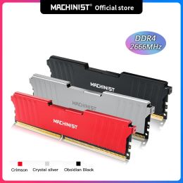 RAMS Machiniste DDR4 RAM 8 Go 16 Go 2133HMZ 2666HMZ 3200MHz Mémoire de bureau avec dissipateur de chaleur DDR4 RAM PC DIMM pour toutes les cartes mères