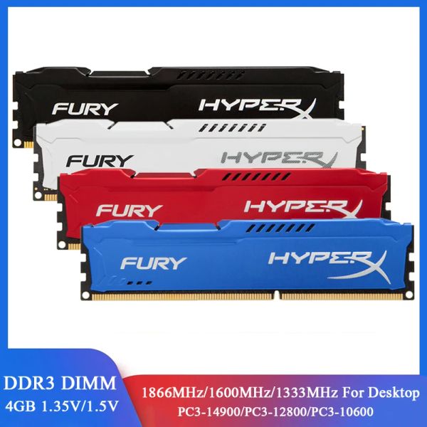 RAMS MEMORIA RAM DDR3 4GB 1333MHz 1600MHz 1866MHz Mémoire de bureau PC3 / PC3L14900 12800 10600 240pin DIMM 1.5 V / 1,35V DDR3 RAM Memory