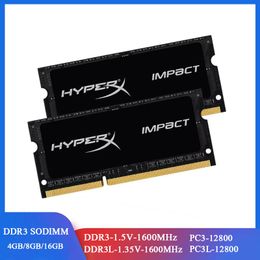 RAMS MEMORIA RAM DDR3L DDR3 SODIMM 4GB 8 Go 16 Go PC3L PC3-12800 1600MHz ordinateur portable 1.35 V 1.5 V 204 Pins Modulerams de mémoire ordinateur