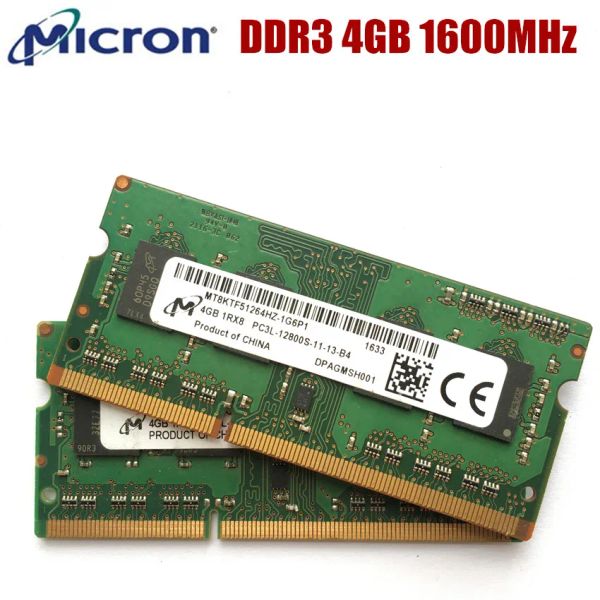 Rams Micron 8GB 4GB 2GB 2G 4G 8G PC2 PC3 PC3L DDR2 DDR3 667 800 1066 1333 1600 MHz 5300 6400 10600 12800 Memoria de la computadora portátil Ram