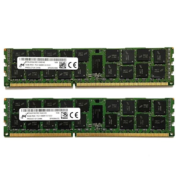 Rams Micron DDR3 Server RAMS 16 Go 1866 MHz DDR3 16 Go 2RX4 PC314900R DDR3 Mémoire de serveur de bureau DDR3 REC ECC RAMS