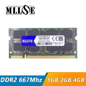 RAMS MLLSE 1GB 2GB 4GB DDR2 667MHz PC25300 ordinateur portable SODIMM, DDR2 667 2GB PC2 5300 DIMM BRODAGE, MEMORY RAM DDR2 2GB 2G 667 MHz SDRAM