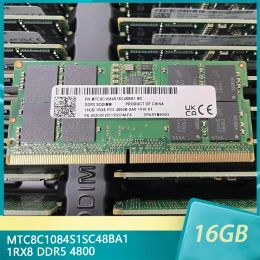 RAMS MTC8C1084S1SC48BA1 pour MT RAM 16 Go 16G 1RX8 PC54800B DDR5 4800 Mémoire d'ordinateur portable Navire rapide de haute qualité