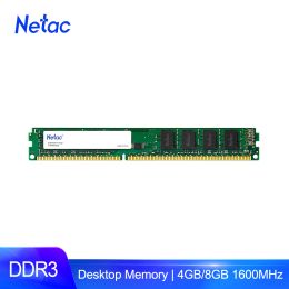 RAMS NETAC DDR3 RAM -geheugen 8GB 4GB DDR3 1600MHz 240PIN MEMORIA MODULE COMPUTER Desktop PC 1.5V Hoge prestaties