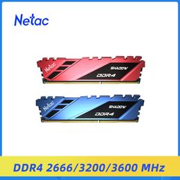 RAMS NetAC DDR4 Mémoire RAM 3200MHz 8 Go 16 Go 2666MHz 3600MHz XMP 2.0 RGB 8GBX2 Double canal DDR4 pour les cartes mères Intel AMD