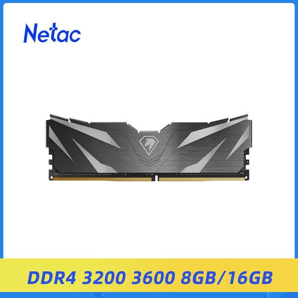RAMS NetAC Memory RAM DDR4 2666MHz 3200MHz 3600MHz Double canal 8 Go 16 Go Memoria UDIMM 288pin 1.35V XMP2.0 DDR4 RAM