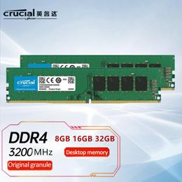 Rams Original crucial DDR4 RAM 8 Go 16 Go 32 Go 3200MHz 288 Pin DIMM 1.2 V Mémoire de bureau