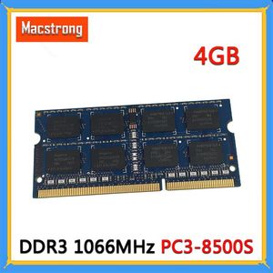 Rams Original Nouveau PC38500S 4 Go 1.5 V DDR3 1066 MHz pour MacBook Pro A1278 A1286 RAM SODIMM A1297 Module de mémoire ordinateur portable PC3L12800S