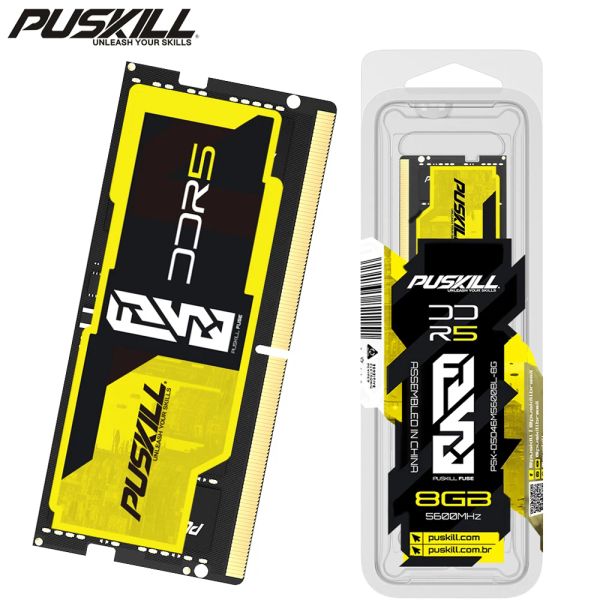 Rams Puskill Memoria RAM DDR5 32 Go 16 Go 8 Go 4800MHz 5200MHz 5600MHz 1.1 V Module de mémoire ordinateur portable SODIMM 1.1 V