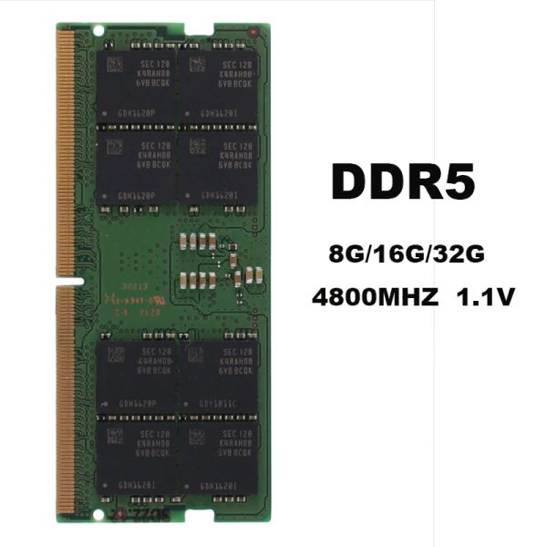 RAMS RAM DDR5 4800MHz 16 Go 32 Go Notebook Mémoire SODIMM Mémoire d'ordinateur portable d'ordinateur portable RAM